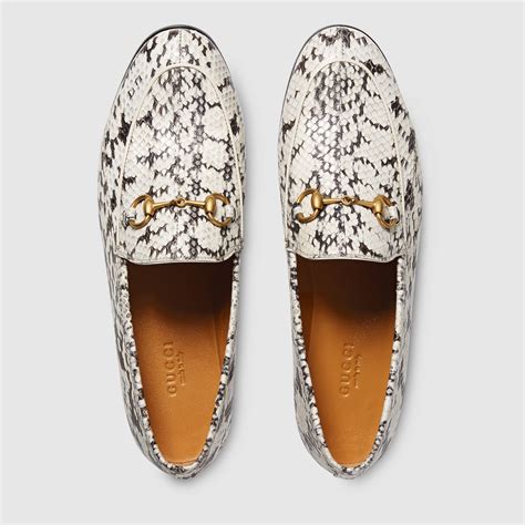 gucci snake loafers fur